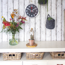35cm Black NeXtime Station Metal Wall Clock